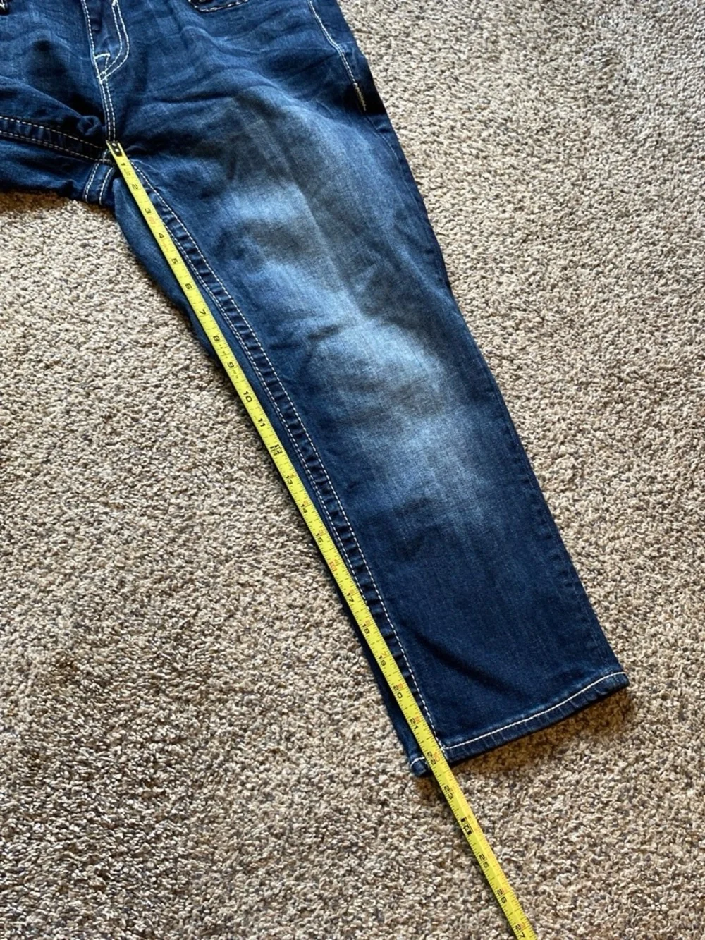 Vigoss Women’s Heritage Fit Dark Blue Denim Capris Size 10